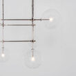 Candelabru modern din alama masiva si abajururi din sticla suflata, Soap 6 DT, B036 Schwunghome